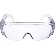 Safety Glasses, Clear Lens, Half-Frame, Clear Frame, Impact-resistant/UV-resistant