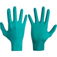 TouchNTuff 92-600VP Disposable Gloves, Green, Nitrile, 4.9mil Thickness, Powder Free, Size 9, Pack of 20