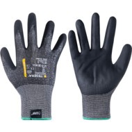 Tegera, Cut Resistant Gloves, Black, EN388: 2016, 4, X, 4, 4, C, Nitrile Palm, Nylon, Size 9