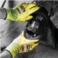 GIOTH Grip It Oil Therm, Cold Resistant Gloves, Black/Yellow, Fleece Liner, Nitrile Coating, Size 9