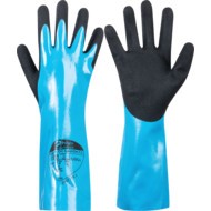 GIOG1 Grip It, Chemical Resistant Gauntlet, Black/Green, Nitrile, Size 9