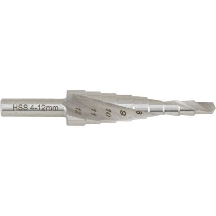 Step Drill, 4 to 12, High Speed Steel