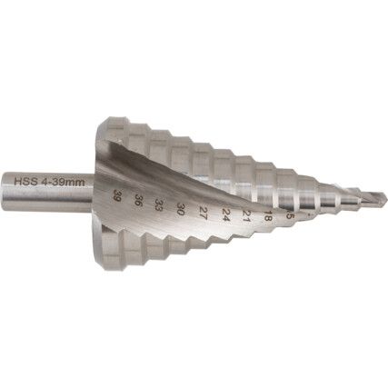 Step Drill, 4 to 39, High Speed Steel