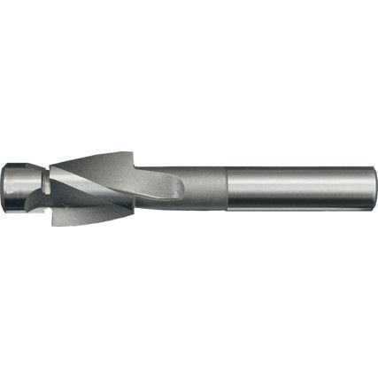 Counterbore, 18mm, High Speed Steel, 3 fl, Plain Shank, Uncoated