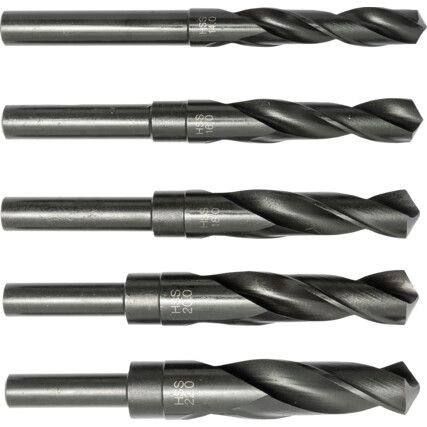 Blacksmith Drill Set, 14 to 22mm, High Speed Steel, Steam Tempered, Set of 5