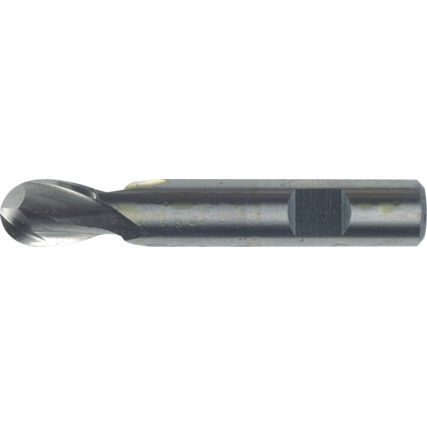 Series 11, Short, Ball Nose Slot Drill, 5mm, 2 fl, Cobalt High Speed Steel, Uncoated