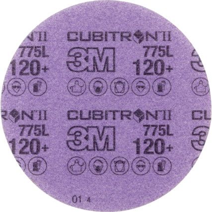 775L, Coated Disc Pack, 86821, 150mm, Cubitron™ II Ceramic, P120, Hookit™, 50 Pack