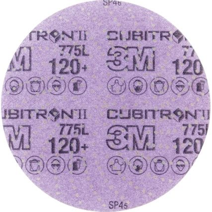 775L, Coated Disc Pack, 86825, 150mm, Cubitron™ II Ceramic, P120, Hookit™, 50 Pack