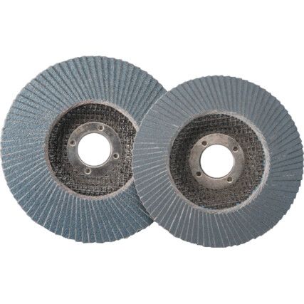 566A, Flap Disc, 65039, 125 x 22.23mm, Flat (Type 27), P80, Zirconia