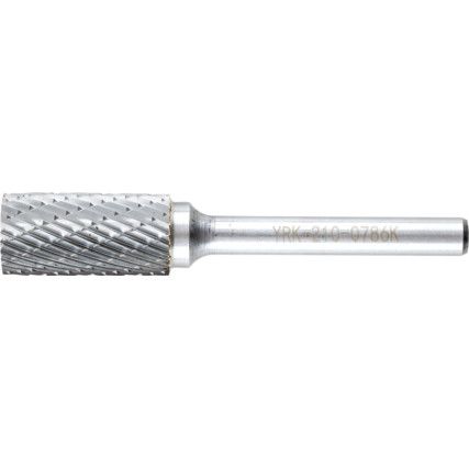 Rotary Burr, Uncoated, Cut 6 - Double Cut, 12.7mm, Cylindrical Plain End