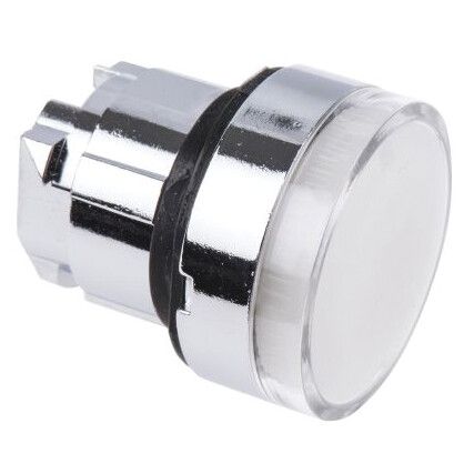 Push Button, White Head Only, For BA9 Bulbs