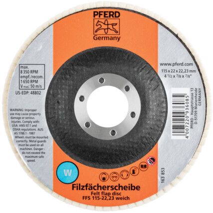 FFS 115mm Felt Flap Disc - Soft