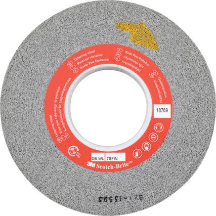 18769, Convuluted Deburring Wheel, 203 x 25 x 76mm, Fine, Silicon Carbide