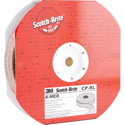 Scotch-Brite CP-RL, Non-Woven Roll, 03767, 25mm x  5m, Aluminium Oxide, Medium