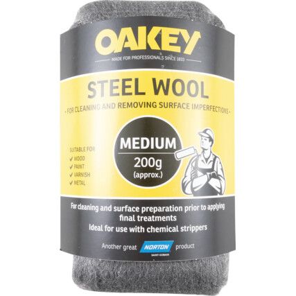 Steel Wool, 1 - Medium, 200g, Pack