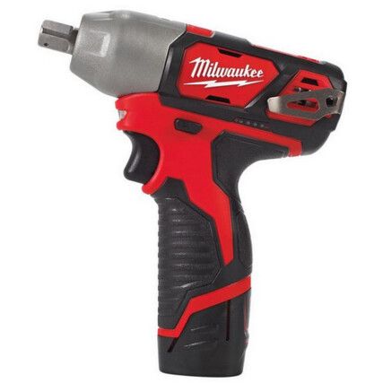 M12 BIW12-202C Cordless Impact Wrench, 1/2in. Drive, 12V, Brushless, 138Nm Max. Torque, 2 x 2.0Ah Batteries