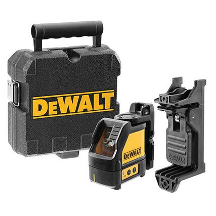 DW088CG Green Self-Levelling Cross Line Laser Level with Carry Case & Wall Mount Bracket
