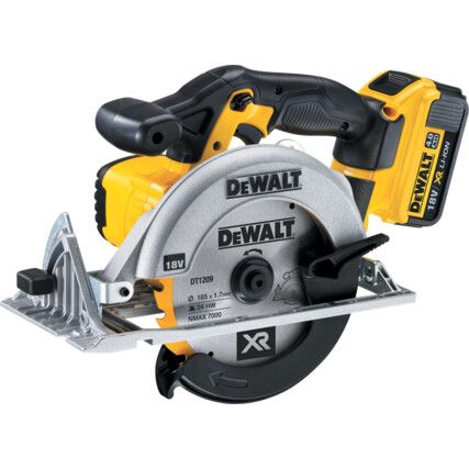 DCS391M2 -  18V Circular Saw - 165mm Blade, 2x 4.0Ah Batteries and Charger in Kitbox