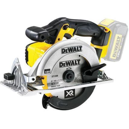 DCS391N-XJ 18V 18V Circular Saw - 165mm Blade, Body Only version - No Batteries or Charger Supplied.