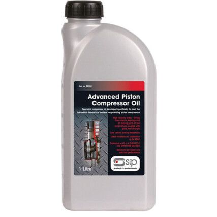 Advanced Piston Compressor Oil, Bottle, 1ltr