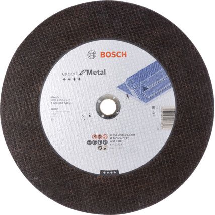 Cutting Disc, 36-Medium, 355 x 2.8 x 25.4 mm, Type 41, Aluminium Oxide