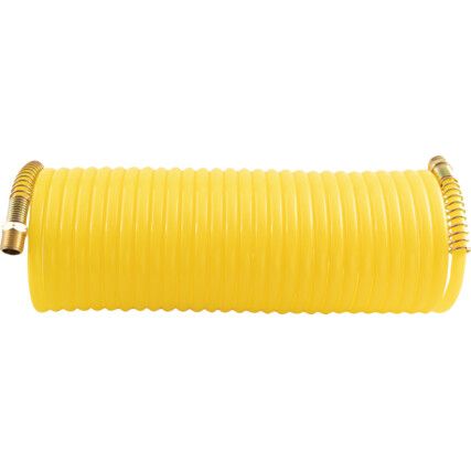 Air Hose, Nylon, Yellow, 7.5m, 6.4mm, 250psi, 70°C