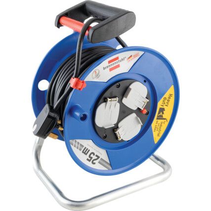25M HEAVY DUTY CABLE REEL 13A 3-OUTLETS