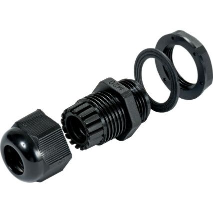 Cable Glands Black Nylon, With M16 Thread (Pk-10)