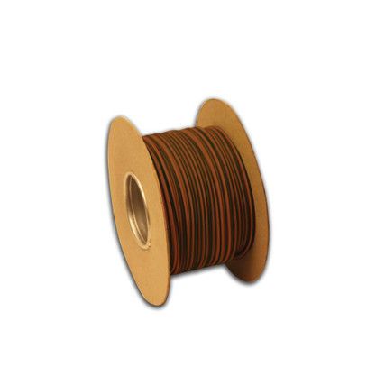 Cable Sleeving Reel, PVC Solid, 100m x 4mm Diameter - Brown