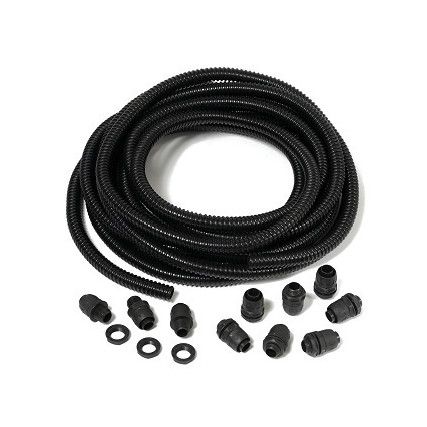 Conduit, Flexible Black Handy Pack, 10mx20mm, 10 Straight Fittings Included