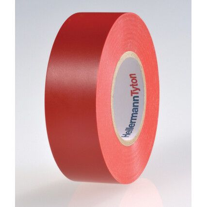 HelaTape Flex 15 Electrical Tape, Vinyl, Red, 19mm x 20m, Pack of 10