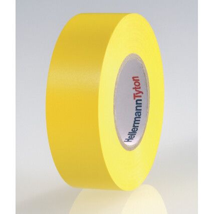 HelaTape Flex 15 Electrical Tape, Vinyl, Yellow, 19mm x 20m, Pack of 10
