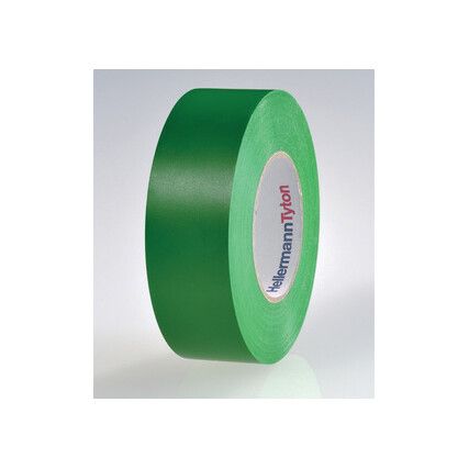 HelaTape Flex 15 Electrical Tape, Vinyl, Green, 19mm x 20m, Pack of 10