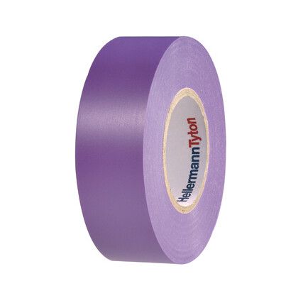 HelaTape Flex 15 Electrical Tape, Vinyl, Purple, 19mm x 20m, Pack of 10