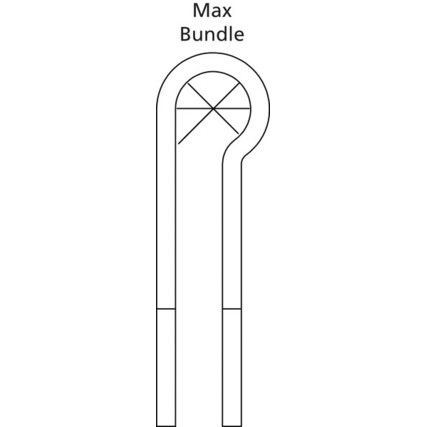 Cable Clips, P-Clips, Plastic, 6.5mm Bundle Diameter, Black (Pk-100)