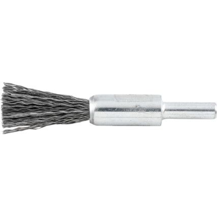 12mm Crimped Wire Flat End De-carbonising Brush - 30SWG