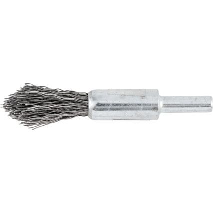 12mm Crimped Wire, Pointed End De-carbonising Brush - 30SWG