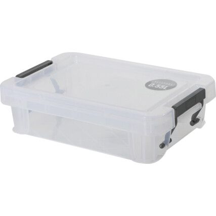 Storage Box with Lid, Clear, 180x110x50mm, 0.55L