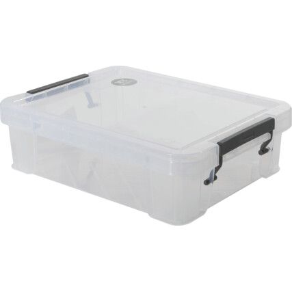Storage Box with Lid, Clear, 260x190x70mm, 2.3L