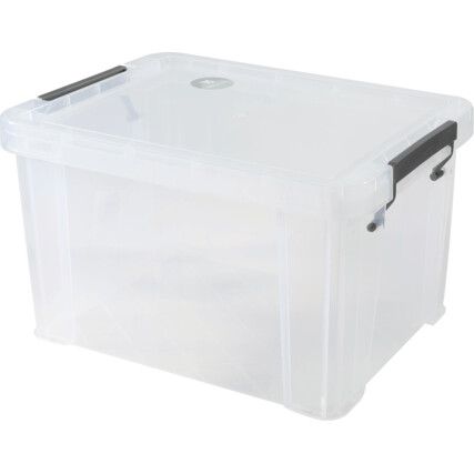 Storage Box with Lid, Clear, 260x190x150mm, 5L
