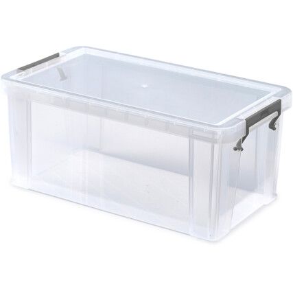 Storage Box with Lid, Clear, 250x190x160mm, 7.5L