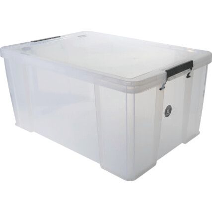 Storage Box with Lid, Clear, 660x450x320mm, 70L