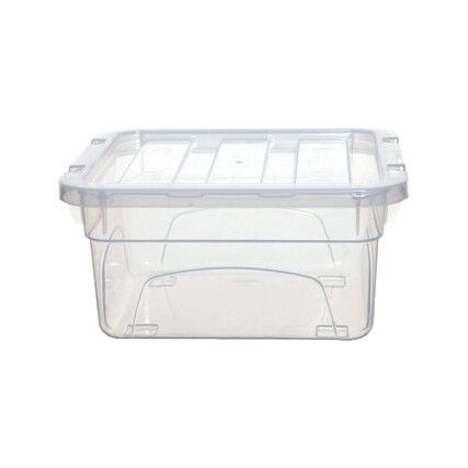 Storage Box with Lid, Clear, 180x160x90mm, 2L