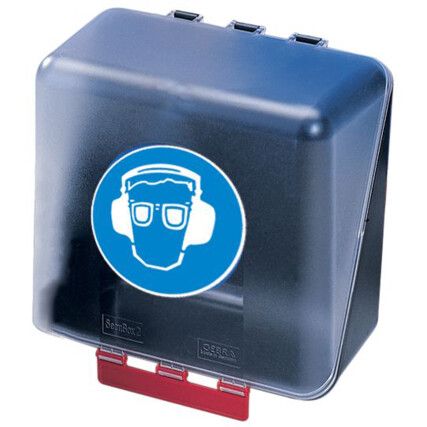 Midi Storage Box, Plastic, Black/Transparent, Ear Protection