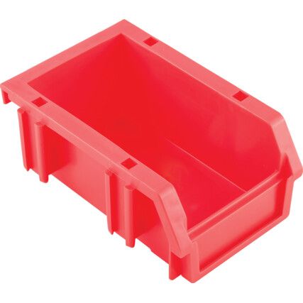 Storage Bins, Plastic, Red, 88x130x55mm