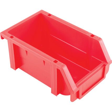 Storage Bins, Plastic, Red, 100x160x74mm