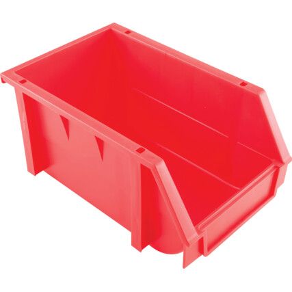 Storage Bins, Plastic, Red, 157x237x132mm