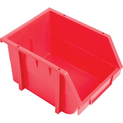 Storage Bins, Plastic, Red, 214x285x175mm