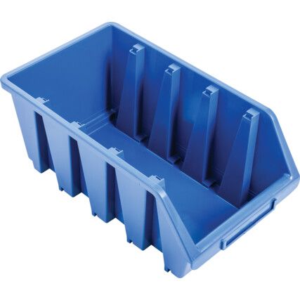 Storage Bins, Plastic, Blue, 204x340x155mm