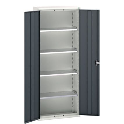 Verso Storage Cabinet, 2 Doors, Anthracite Grey, 2000 x 800 x 350mm
